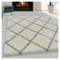 Kusový koberec Alvor Shaggy 3401 cream 80x150 cm