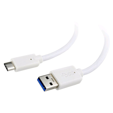 Gembird CABLEXPERT kabel USB 3.0 AM na Type-C kabel (AM/CM), 1m, bílá - CCP-USB3-AMCM-1M-W