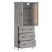 vidaXL Skříň highboard šedá sonoma 69,5 x 34 x 180 cm kompozitní dřevo