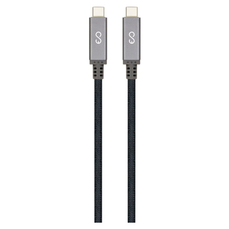 iWant USB-C to USB-C pletený kabel s Thunderbolt 3 šedý 1m