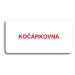 Accept Piktogram "KOČÁRKOVNA" (160 × 80 mm) (bílá tabulka - barevný tisk bez rámečku)
