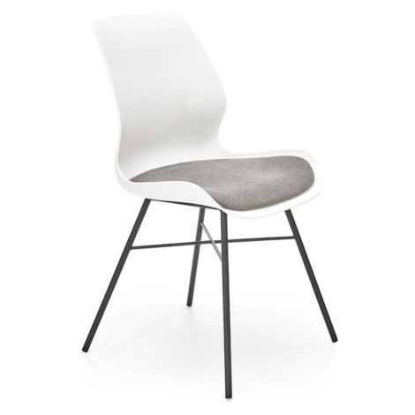 Židle K488 tkanina/Poliprop./kov bílý/popelavě šedá BAUMAX