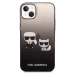 Pouzdro Karl Lagerfeld Gradient Karl and Choupette iPhone 14 Plus černé