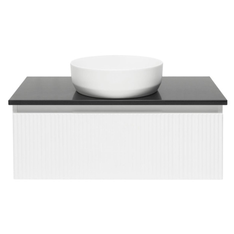 Koupelnová skříňka s deskou z umělého kamene SAT Evolution 98x30x44,8 cm bílá mat SATEVO100WMTK