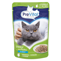 PreVital kapsičky s drůbeží pro sterilizované kočky 24 x 100 g