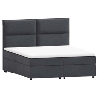 Šedá boxspring postel s úložným prostorem 180x200 cm Rico – Ropez