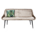KARE Design Béžová čalouněná lavice s opěradlem East Side 154cm