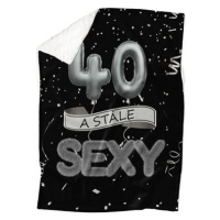 IMPAR Beránková deka Stále sexy – Černá - 40 let