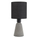 NOVA LUCE stolní lampa ZERO šedý beton a černé stínidlo E14 1x5W 230V IP20 bez žárovky 9577161