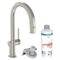 Dřezová baterie Hansgrohe Aqittura bez výpusti nerez 76801800