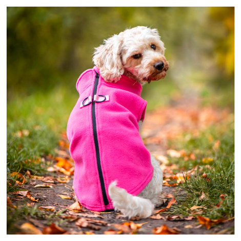 Vsepropejska Lonato fleecová mikina pro psa na ZIP Barva: Růžová, Délka zad (cm): 27, Obvod hrud
