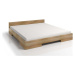 Dvoulůžková postel z bukového dřeva v přírodní barvě 200x200 cm Spectrum – Skandica