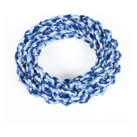 Přetahovadlo Reedog kruh modrá, pletená hračka, 19 cm