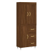 vidaXL Skříň highboard hnědý dub 69,5 x 34 x 180 cm kompozitní dřevo