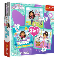 Puzzle Gábinin kouzelný domek: Gábinčiny činnosti 3v1 (20,36,50 dílků)