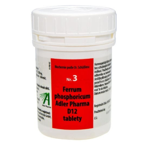 Adler Pharma Schüsslerovy soli – Nr. 3 Ferrum phosphoricum D12 400 tablet