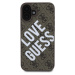 Guess PU Leather 4G Big Love Logo MagSafe kryt pro iPhone 16 hnědý