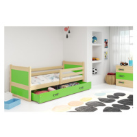 Dětská postel RICO 80x190 cm Zelená Borovice