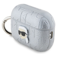 Karl Lagerfeld PU Embossed Karl Head pouzdro AirPods Pro 2 stříbrné