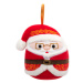 Plyšový mazlíček Squishmallows Vánoční ozdoba Santa s brýlemi - Nick, 10 cm