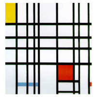 Obrazová reprodukce Composition with Red, Mondrian, Piet, 40 × 40 cm