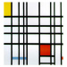 Obrazová reprodukce Composition with Red, Mondrian, Piet, 40 × 40 cm