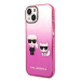 Karl Lagerfeld KLHCP14MTGKCP hard silikonové pouzdro iPhone 14 PLUS 6.7" pink Gradient Ikonik Ka