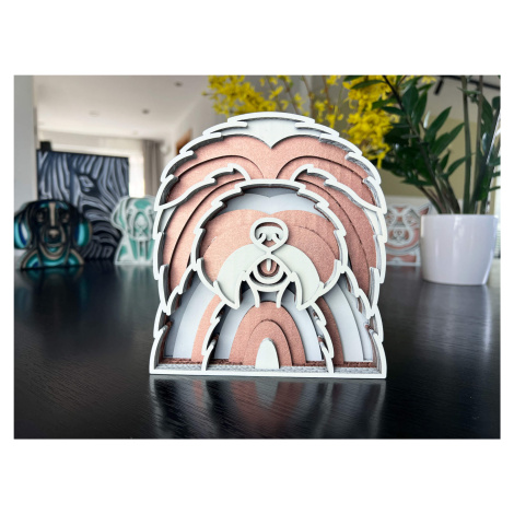 Vsepropejska Mandala Bobtail dekorace na stůl Barva: Měděná, Rozměr (cm): 17 x 15,5, Druh: Karto