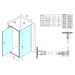 Gelco SIGMA SIMPLY obdélníkový sprchový kout pivot dveře 800x900mm L/P varianta,  Brick sklo
