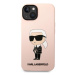 Karl Lagerfeld KLHMP14MSNIKBCP hard silikonové pouzdro iPhone 14 PLUS 6.7" pink Silicone Ikonik 