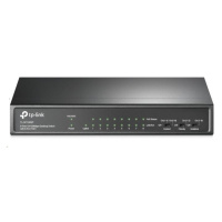 TP-Link CCTV switch TL-SF1009P (8x100Mb/s, 1x100Mb/s uplink, 8xPoE+, 65W, fanless)