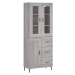 vidaXL Skříň highboard šedá sonoma 69,5 x 34 x 180 cm kompozitní dřevo