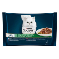 GOURMET PERLE cat v šťávě se zeleninou 4 x 85 g