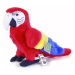 Plyšový papoušek červený Ara