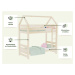 Tartak Meble Domečková patrová postel ALPY se žebříkem 90x200 cm Zvolte barvu: Transparentní laz