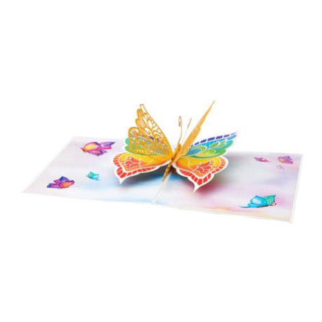 3D přání Šťastný motýl