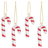 Skleněné vánoční ozdoby v sadě 4 ks Candy Cane – Sass & Belle