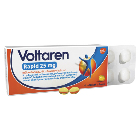 Voltaren Rapid 25 mg měkké tobolky proti bolesti 10 ks