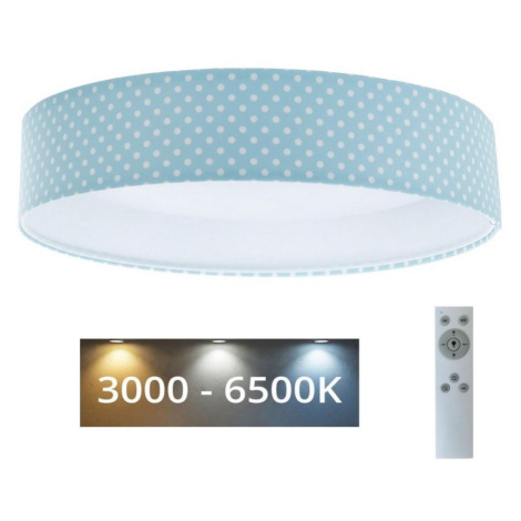 LED Stmívatelné svítidlo GALAXY KIDS LED/24W/230V puntíky tyrkysová/bílá + DO Donoci