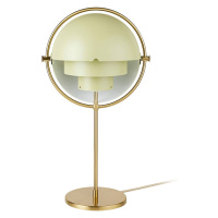 GUBI Stolní lampa GUBI Multi-Lite, výška 50 cm, mosazná/krémová
