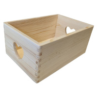 91434 Dřevěný univerzální box SRDCE, 30 x 20 x 13 cm