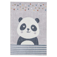 Světle šedý dětský koberec 80x150 cm Vida Kids Panda – Think Rugs