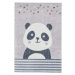 Světle šedý dětský koberec 80x150 cm Vida Kids Panda – Think Rugs