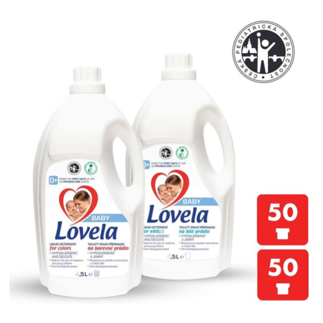 Lovela 2x Baby tekutý prací přípravek na bílé prádlo 4,5 l 50 PD LOVELA Terezín
