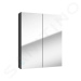 kielle 50118604 - Zrcadlová skříňka, 60x73x15 cm, matná černá