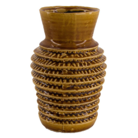 Váza válec úzké hrdlo keramika hnědá 23cm Dijk