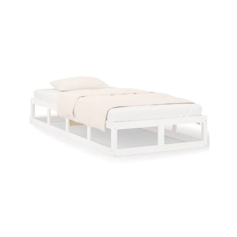 Rám postele bílý 100 × 200 cm masivní dřevo, 820787 SHUMEE