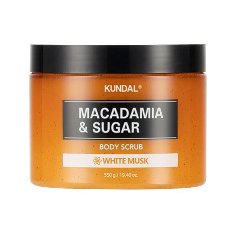 Kundal Macadamia & Sugar Body Scrub - tělový peeling 550 g, White Musk