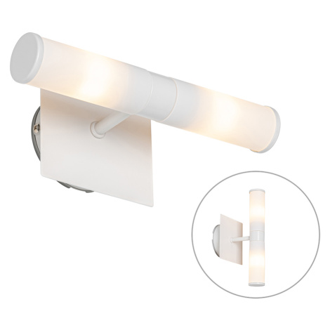 Moderní koupelnové nástěnné svítidlo bílé IP44 2-světlo - Vana QAZQA