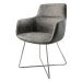 DELIFE Jídelní židle Pejo-Flex šedý vintage podnož ve tvaru "X" z nerezové oceli